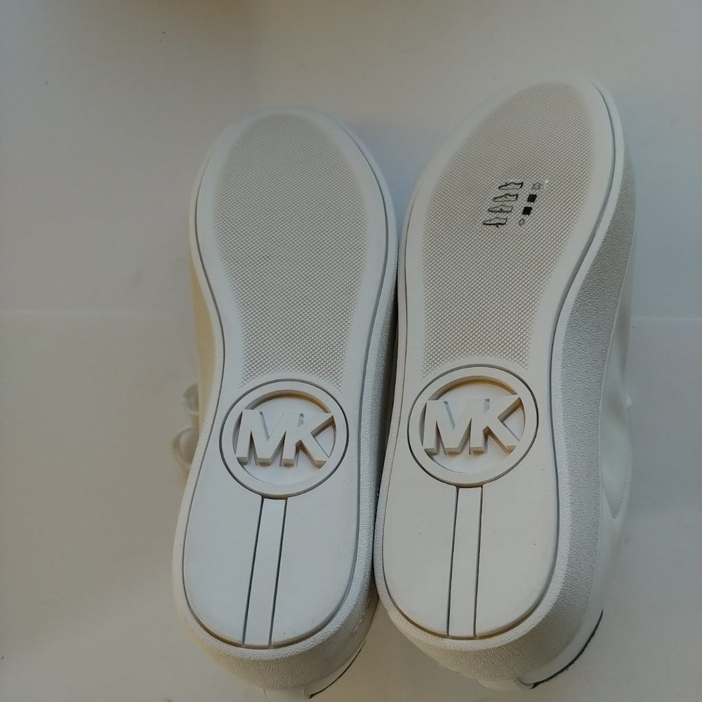Michael Kors Mindy White Leather Studded Sneaker - Picture 12 of 14